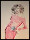 Detail of Veronica Morgan Fashion Illustration by Jax Barrett