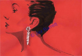 The Diamond Earrings by Jax Barrett Fashion Illustrations